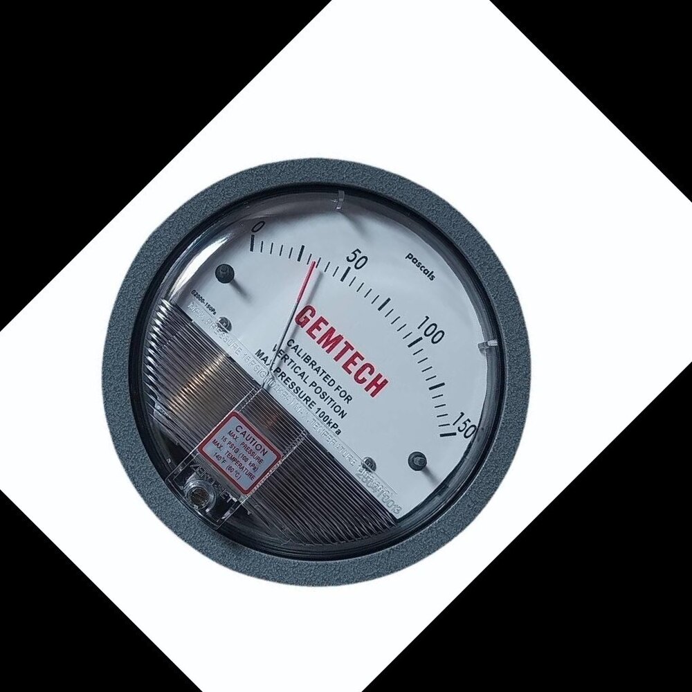 Gemtech Differential Pressure Gauge Dealers Near Zed Hospital Ltd - Accuracy: 2% (-Ha Model 1) Of Fs (3% (-Ha 1.5%) On -0