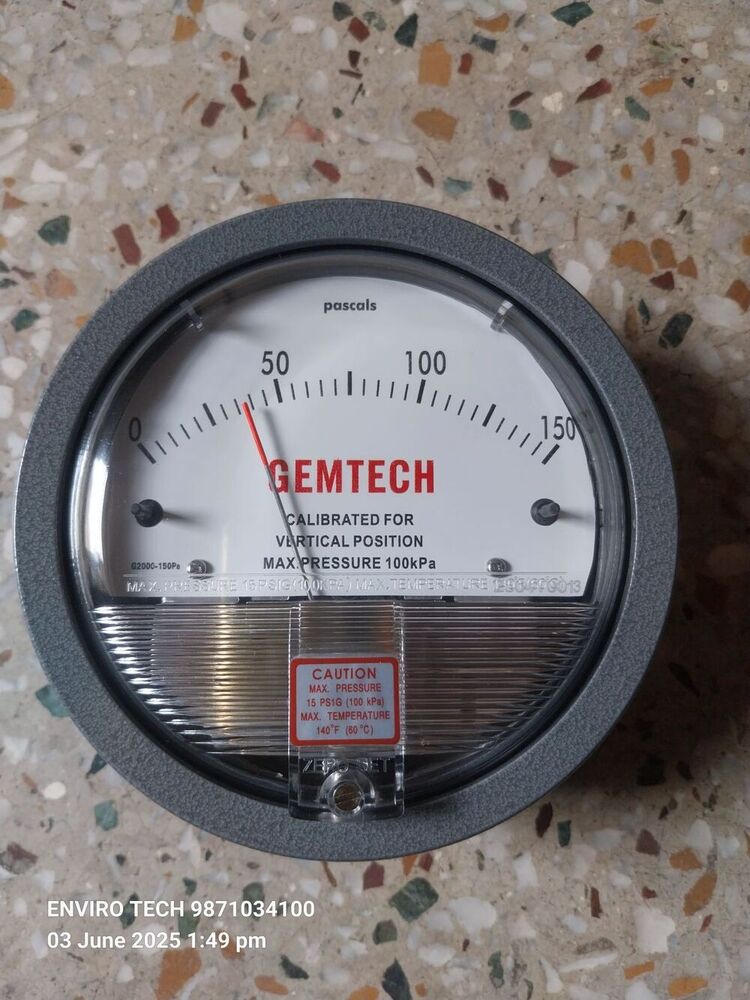 GEMTECH Differential Pressure Gauge Dealers Near PSRI Hospital