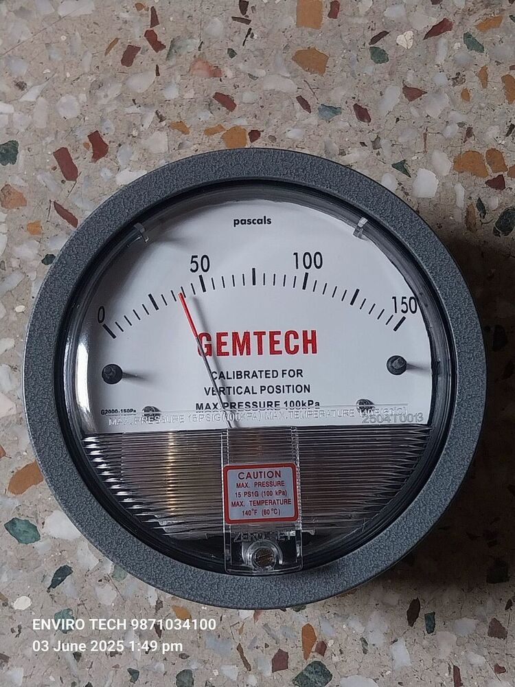 GEMTECH Differential Pressure Gauge Dealers Near PSRI Hospital