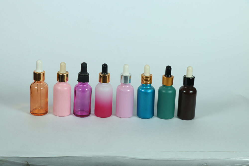 30ML COLOUR COATED ROUND GLASS BOTTLE