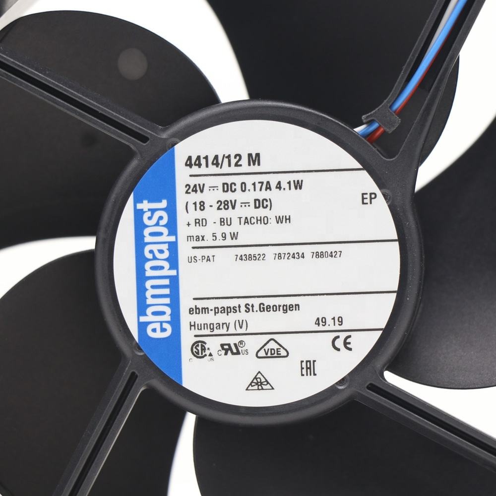 Ebmpapst 4414/12m 12038 120*120*38mm 12cm Dc 24v 4.1w Cabinet Axial Cooling Fan 4414/2hhp 4414/2n-522 - Color: Black