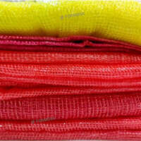 Leno Vegetable Bag - Polypropylene Mesh Material, Standard Size, Red Color | Lightweight, Breathable, Reusable, Easy Closing Tie Design