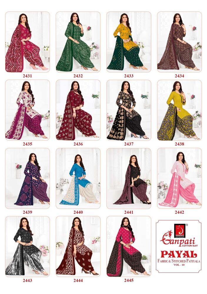 Ganpati Payal Vol-10  Dress Material