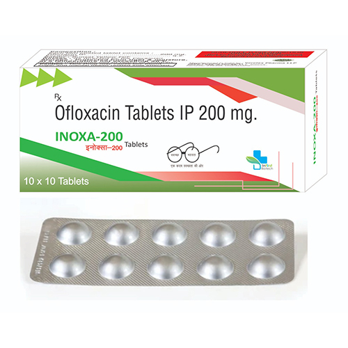 200 MG Ofloxacin Tablets IP - 200 mg Dosage, Packaged 10x10 Tablets | General Medicines, Prescription Use, Store in Cool & Dry Place
