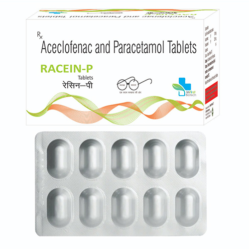 Aceclofenac And Paracetamol Tablets - Prescription-Based Medication | Pain Relief, Anti-Inflammatory, Suitable For Adults, Store In Cool & Dry Place
