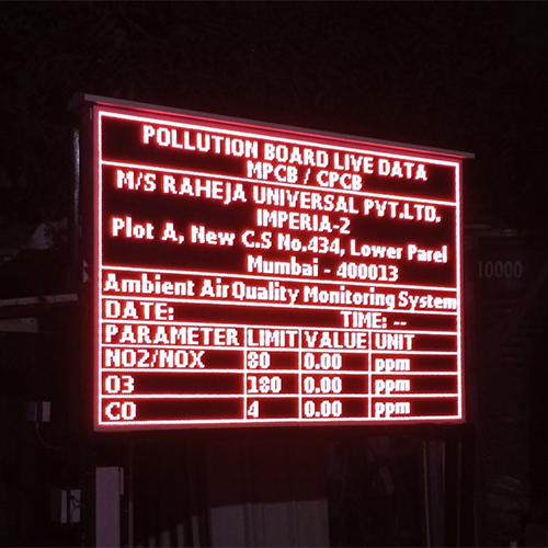 LED Rectangular Pollution Display Board