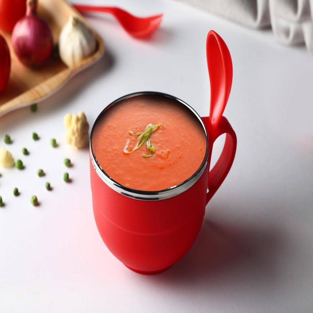 Maggi And Soup Bowl - Color: Red