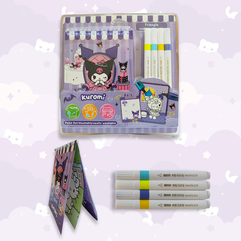 Kuromi Marker Stationery Set 