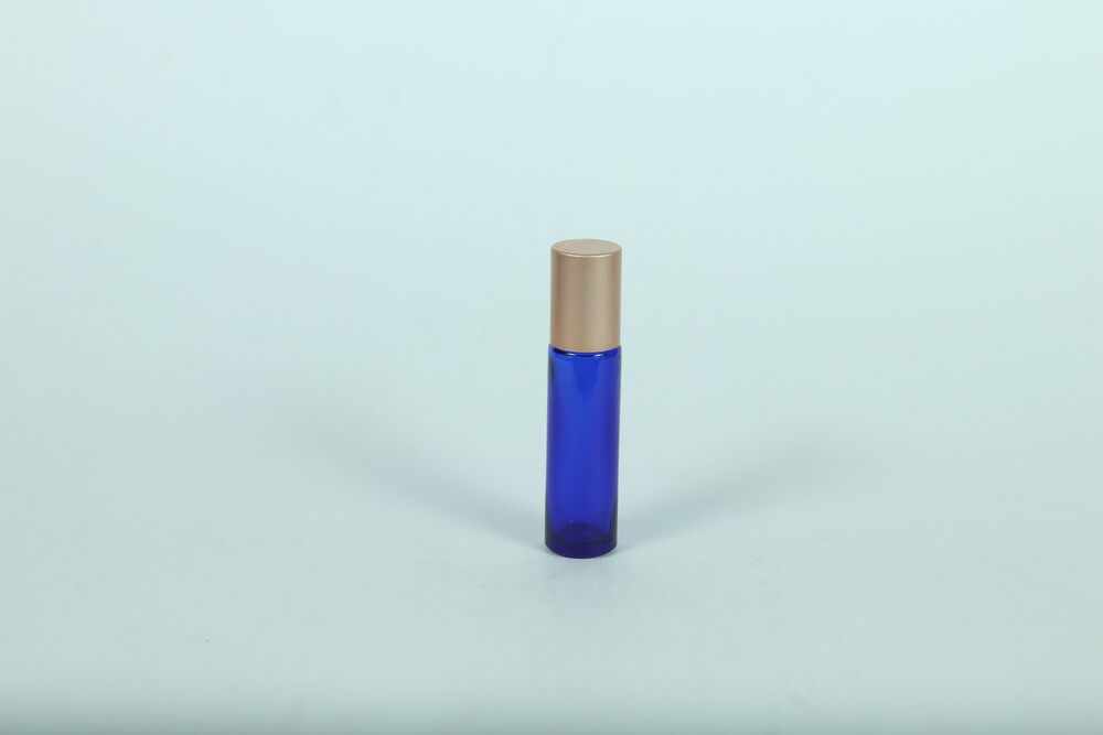 10ml Blue Rollon Glass Bottle - Shape: Round