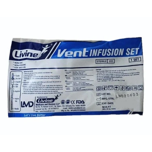 Livine Vent Infusion Set - Application: To Administer Fluids Or Medications Intravenously
