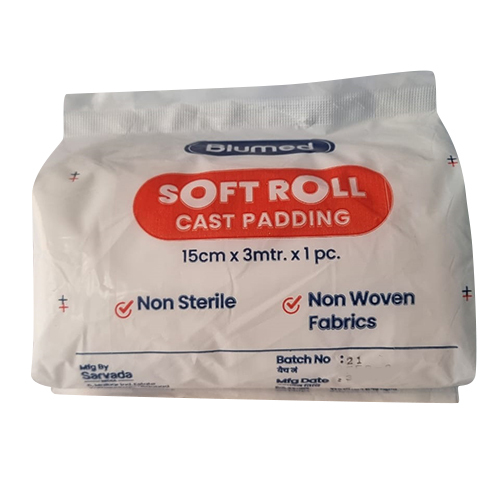 15Cmx3M Soft Roll Cast Padding - Color: White