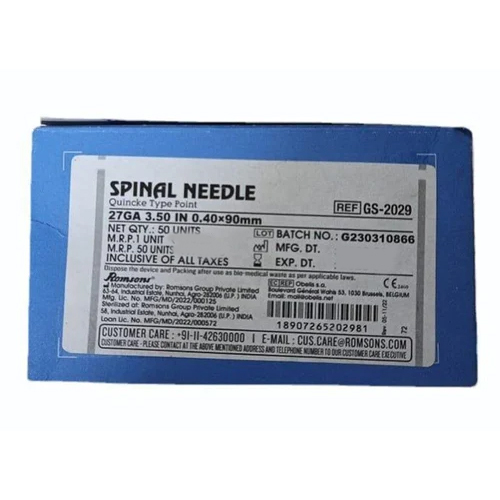 Romsons Spinal Needle - Needle Material: Stainless Steel