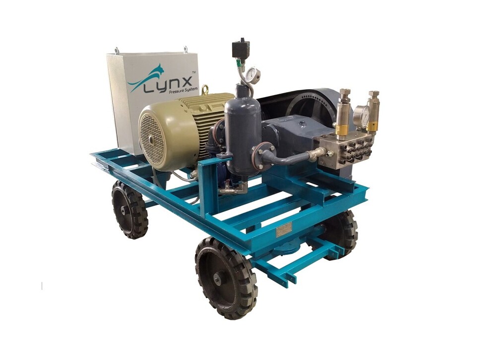 Triplex Plunger Water Jetting Pump - Color: Blue