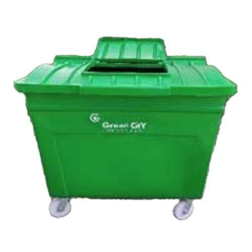 Wheeled Waste bins With Double Door close lid-Handtrolley,660 Ltrs Cap.