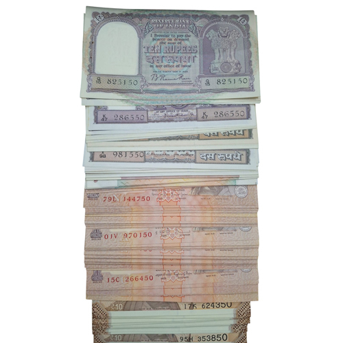 10 Rs Signature Rupee Note