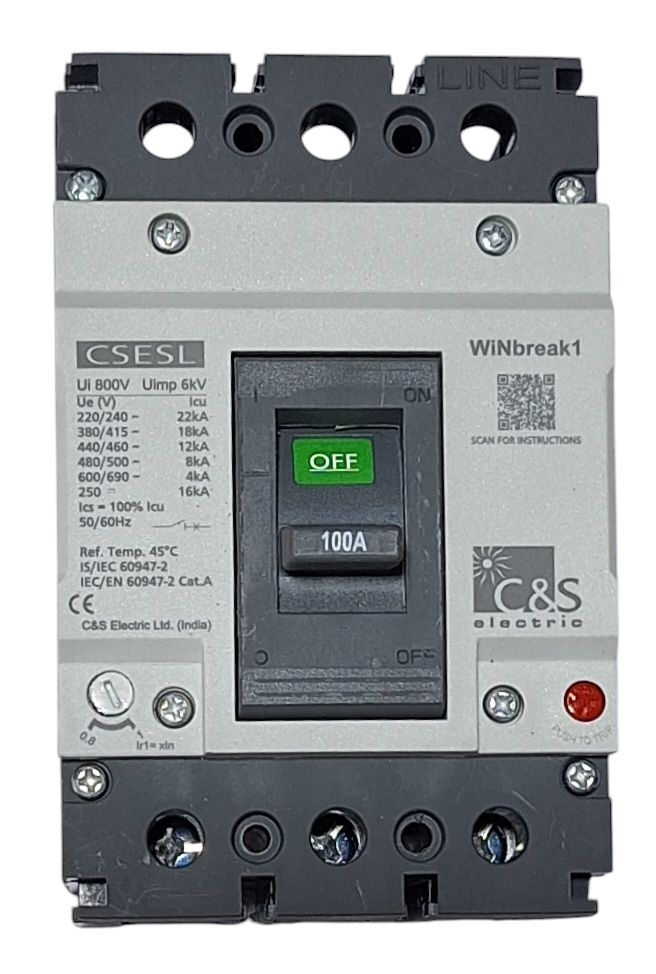 C&S MCCB  CSESL125FMU3P-100A