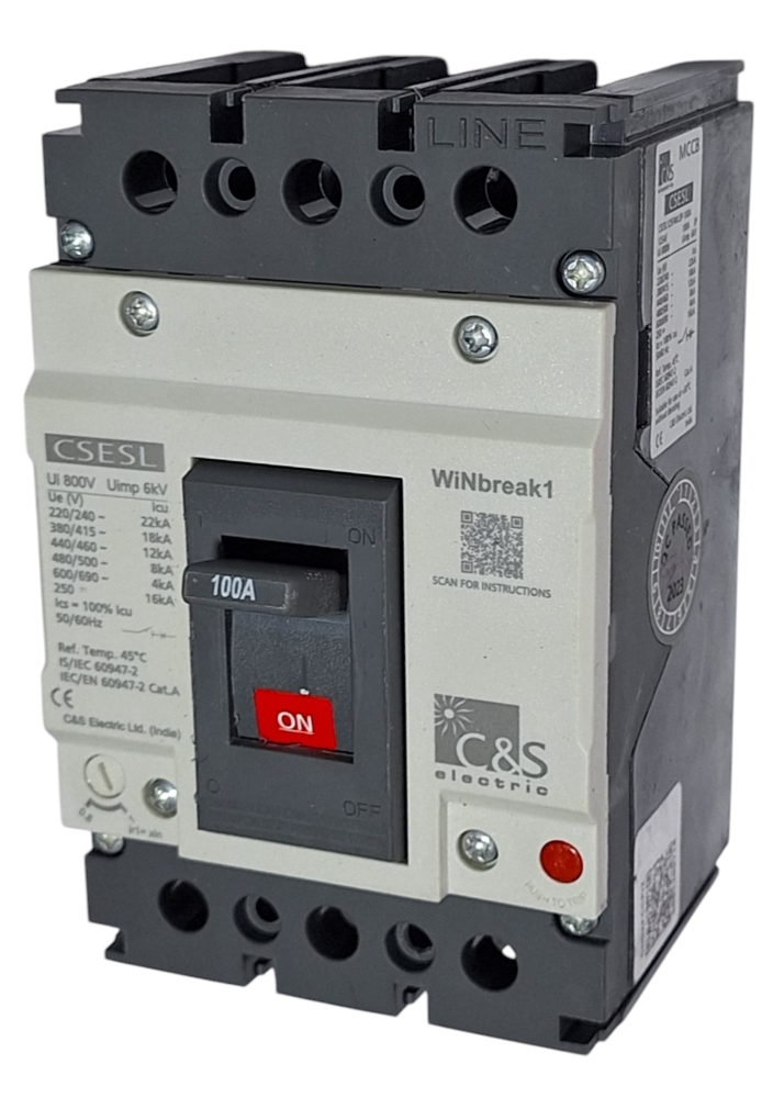 C&S MCCB  CSESL125FMU3P-100A