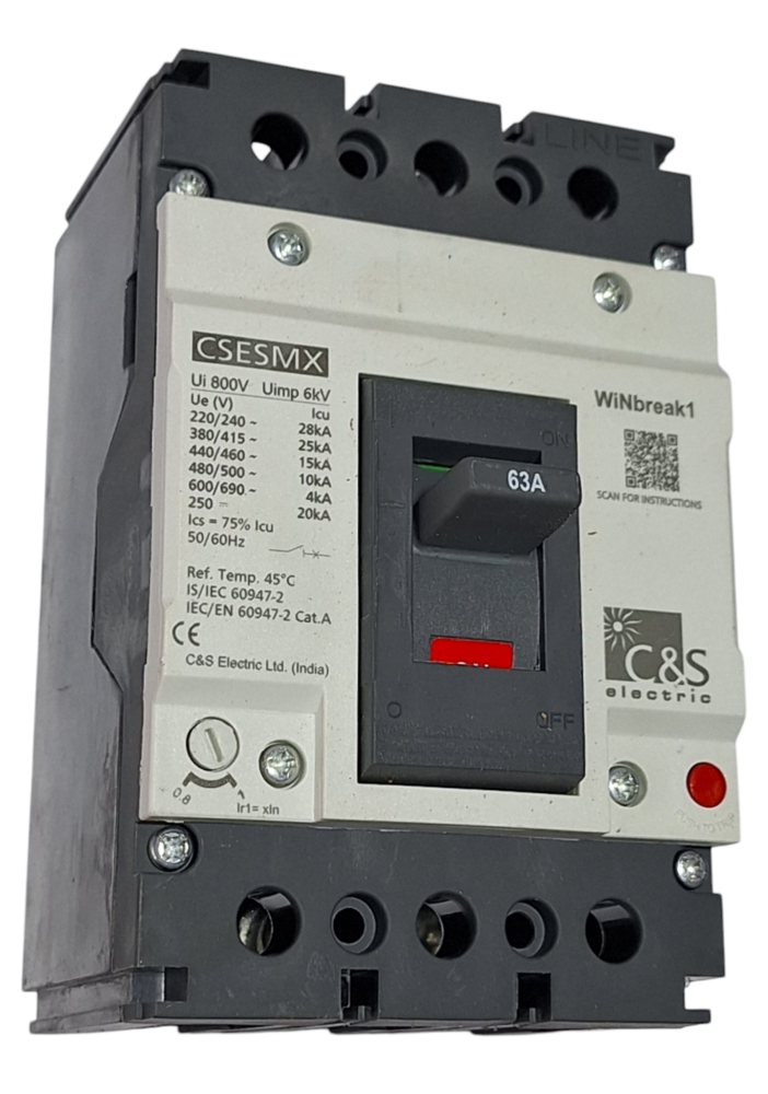 C&S MCCB CSESMX125FMU3P-63A