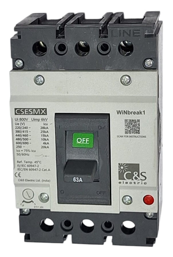 C&S MCCB CSESMX125FMU3P-63A