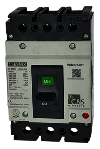 C&S MCCB CSESMX125FMU3P-63A