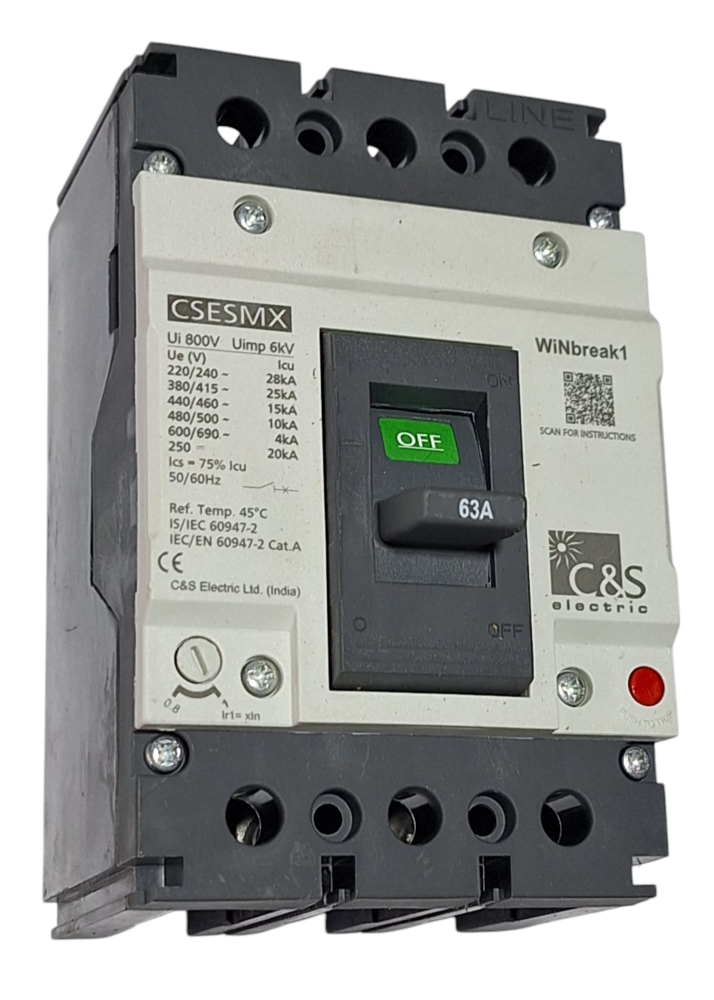 C&S MCCB CSESMX125FMU3P-63A