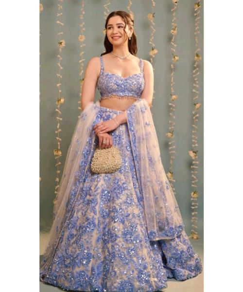 Stonework Net Readymade Lehenga