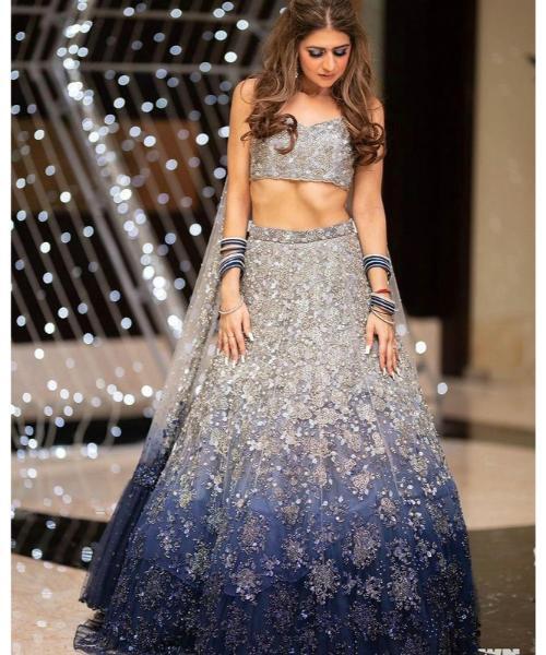 Stonework Net Readymade Lehenga