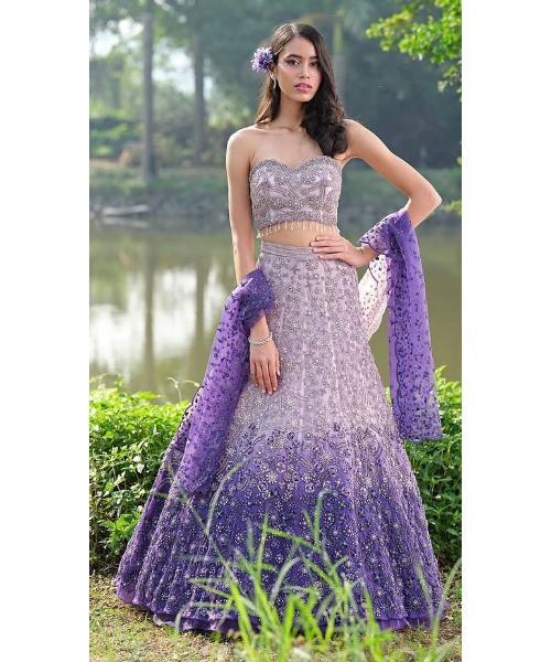 Stonework Net Readymade Lehenga