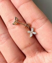 Minimalist Marquise Cut Lab-Grown Diamond Butterfly Necklace & Earrings Set