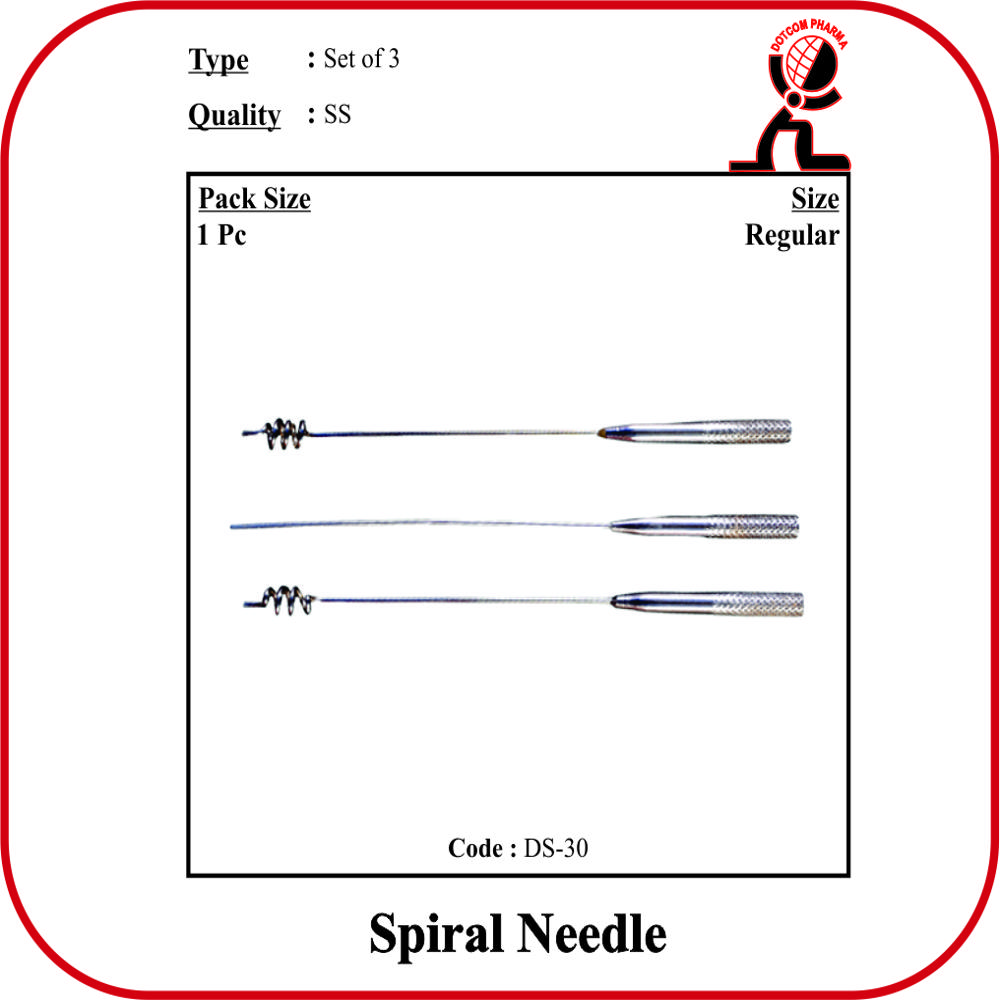 Spiral Needle- Set Of 3 - Application: Clinical Purpose
