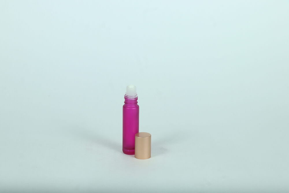 10ML PINK FROSTED GLASS DROPPER BOTTLE
