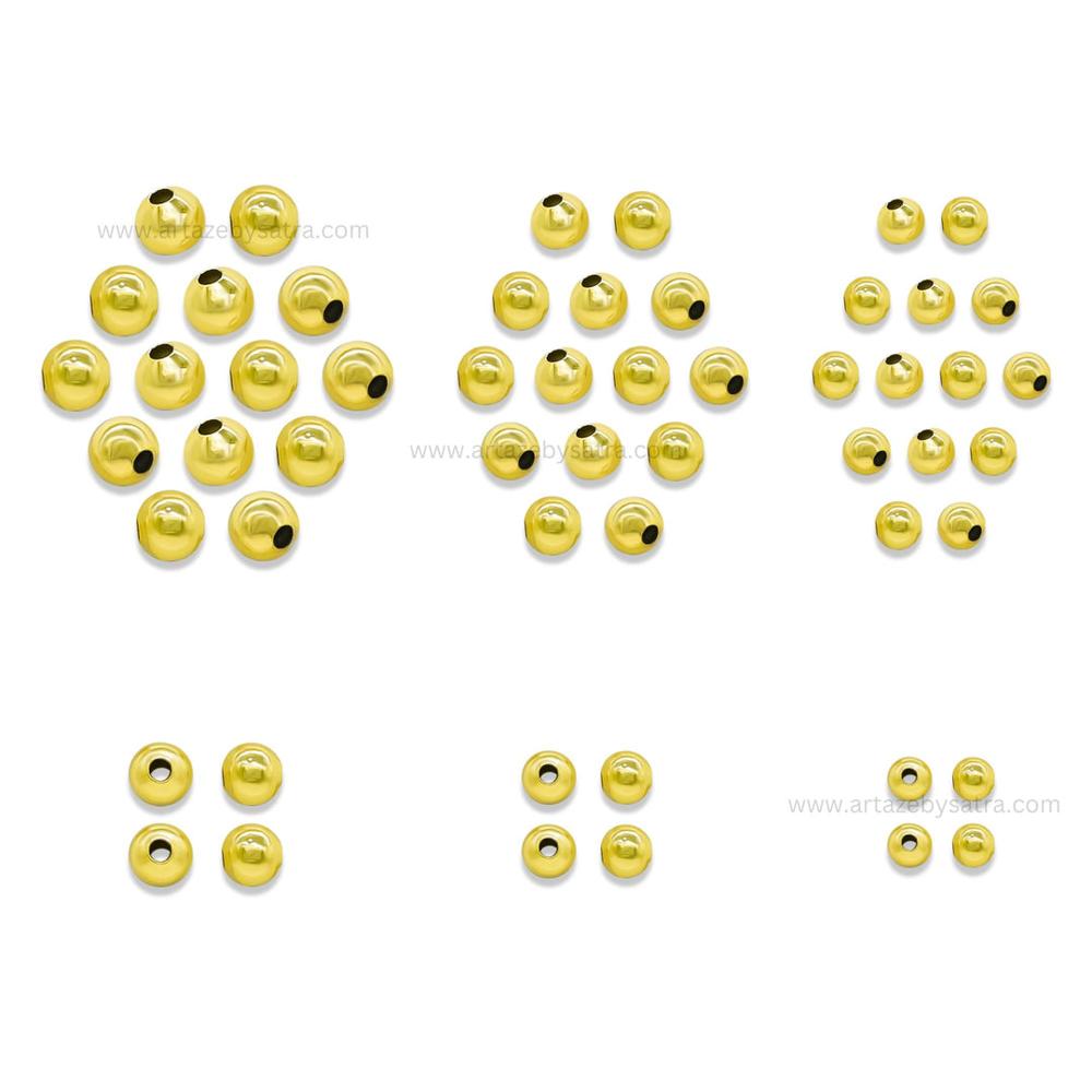 Golden CCB Plastic Beads High Quality | Qty : 50pcs