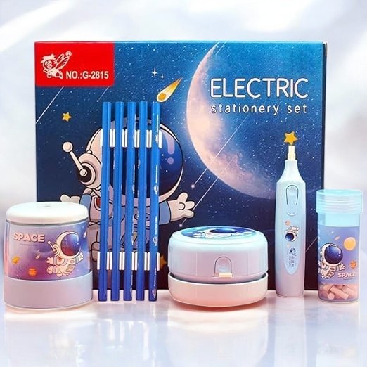 Space Theme Electric  Stationery - Material: Plastic