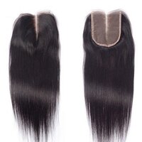 Human Closure Hair Extension, natural black color