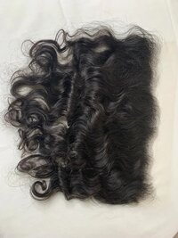 Raw Indian Unprocessed Temple Human Hair 13X4 Transparent Lace Frontal Weave