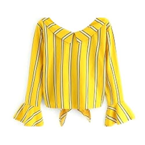 Yellow Color Ladies Top - Feature: Washable