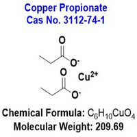 Copper Propionate - Industrial Grade Powder | Appearance: Green Crystal Powder, CAS No: 3112-74-1, Purity: 99%, Molecular Formula: C6H10CuO4