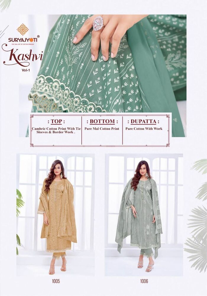 SuryaJyoti Kashvi Vol-01  Dress Material