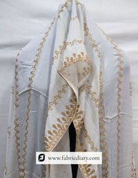 Dyeable Lining Embroidered Chinon Dupatta