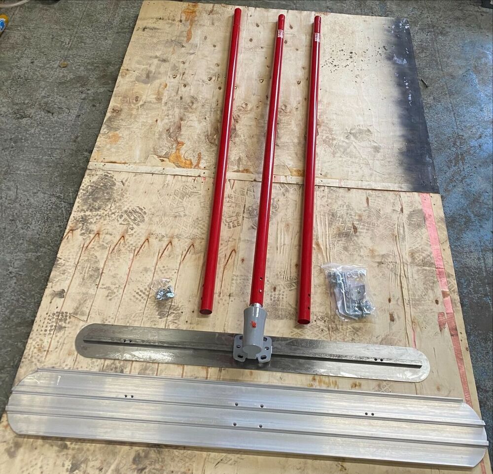 Magnesium Bull Float - Aluminium Pipe, 4'8'' Blade Size | 47 Inches Length, 8 Inches Width, Manual Control, Concrete Finishing Feature