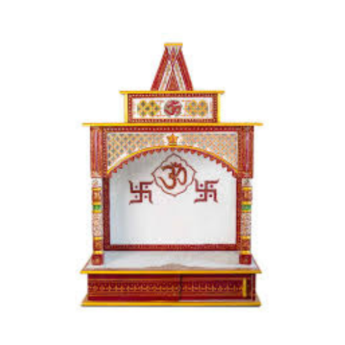 Jali painted white marble temple