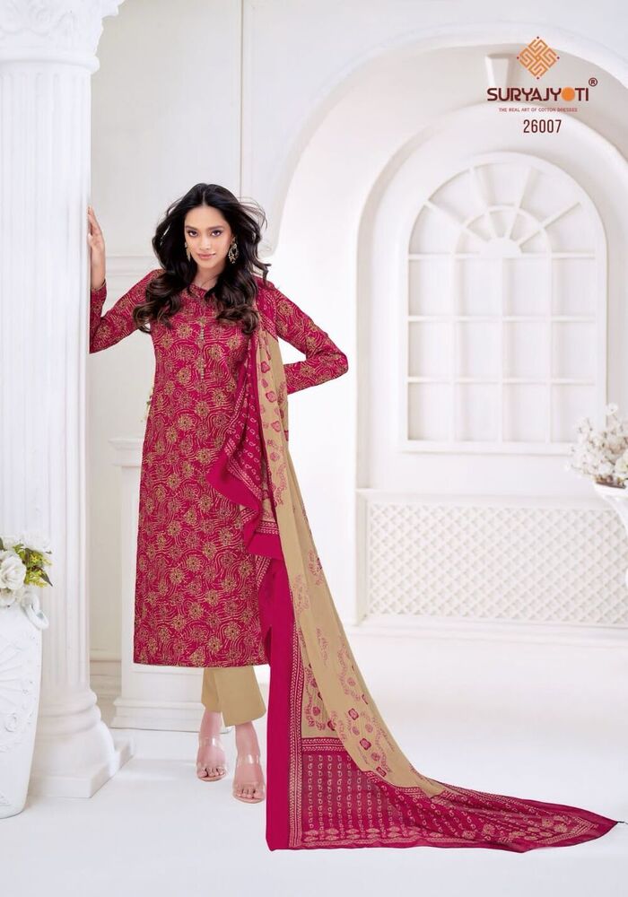 SuryaJyoti Nargis Vol-26  Dress Material