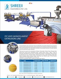 HDPE Monofilament Extrusion Plant