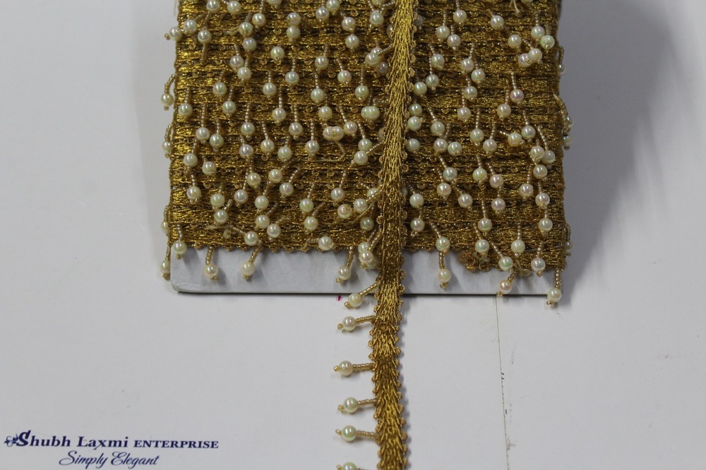 Golden ,,Moti Latkan Lace