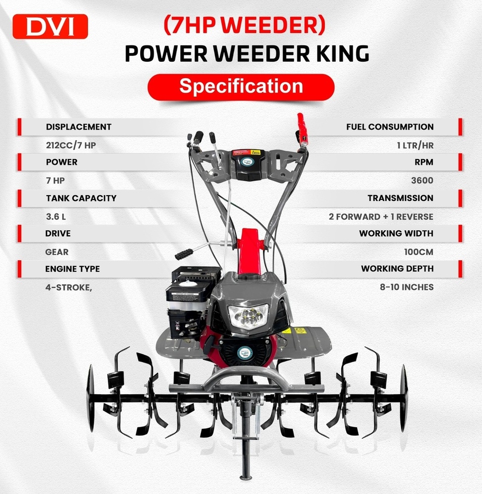 7hp Power Tiller With Light