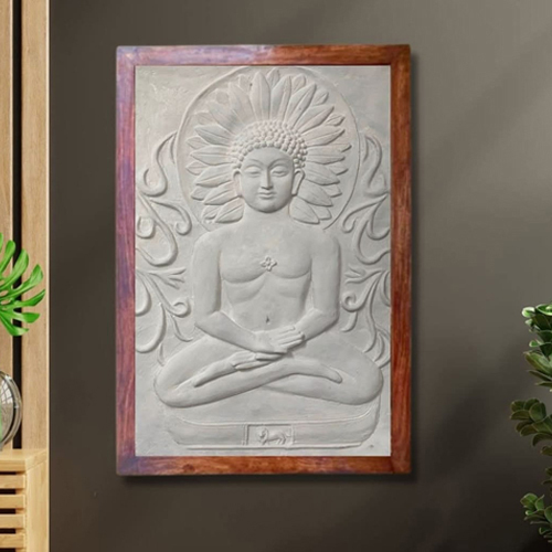 Lord Mahaveer 3D Relief Mural Wall Art