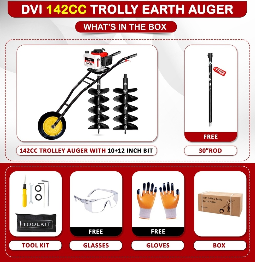 Trolly Earth Auger 142cc
