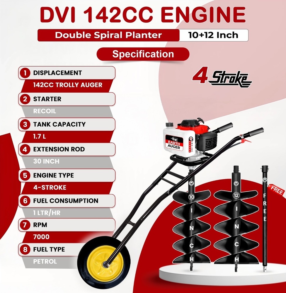 Trolly Earth Auger 142cc
