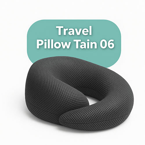 Travel Pillow Flex Tain Mesh Fabric Grey