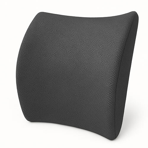 Lumbar Support Wide and Short Mesh Fabric Grey